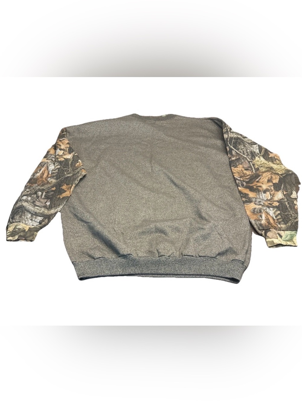 Vintage Artisans Mens XXL Deer Forest Graphic Sweatshirt Leaf Camouflage Sleeves - Picture 8 of 13